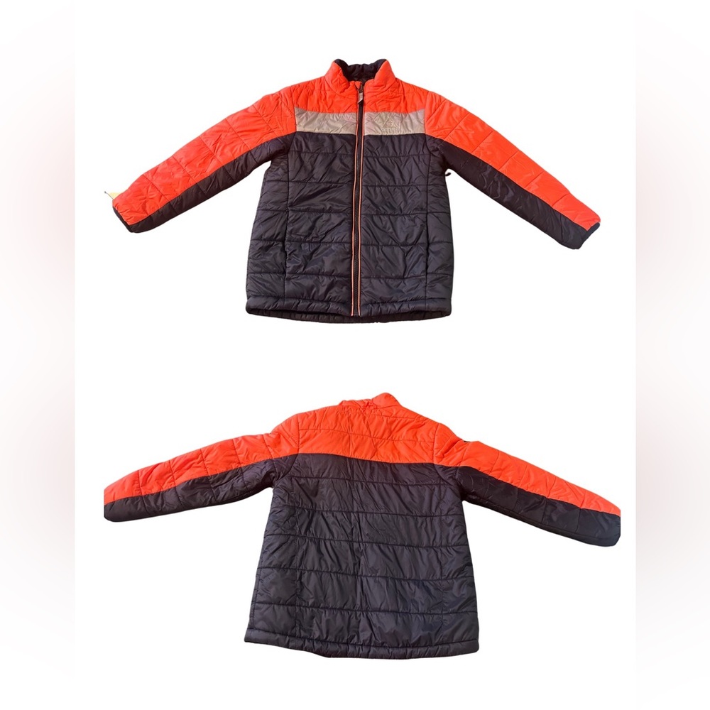 Youth 7/8 Gerry Weber Orange and Black‎ Puffer Jacket Quilted Insulated Design